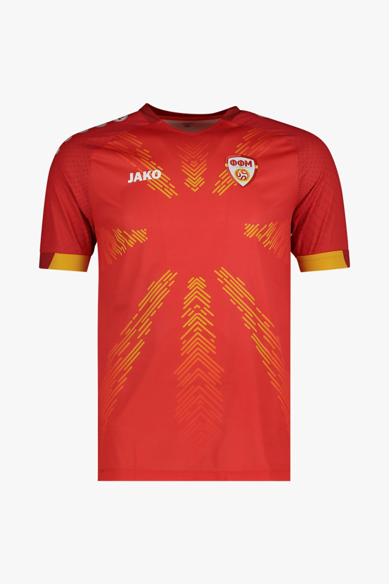 Jako Nordmazedonien Home Replica Herren Fussballtrikot 23 24 in