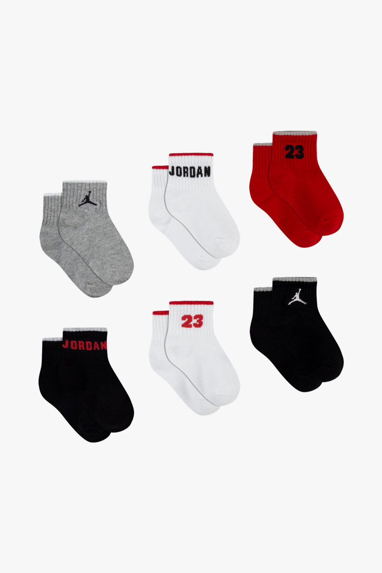 JORDAN 6 Pack Legacy Toddler Grip 16 18.5 Baby Socken in I