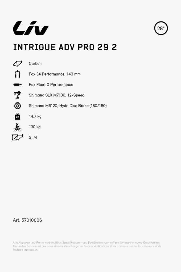 Liv Intrigue Advanced Pro 29 2 Damen Mountainbike 2024