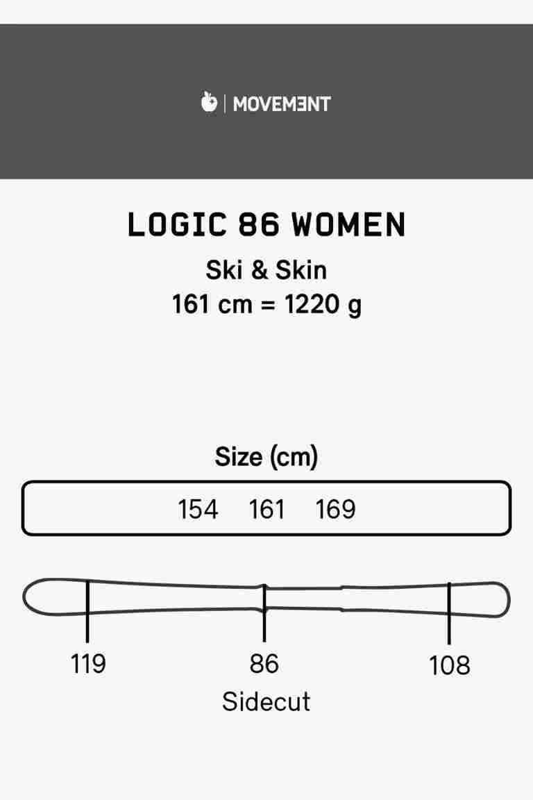 Movement Logic 86 ski de randonnée + peaux de phoque femmes 22/23