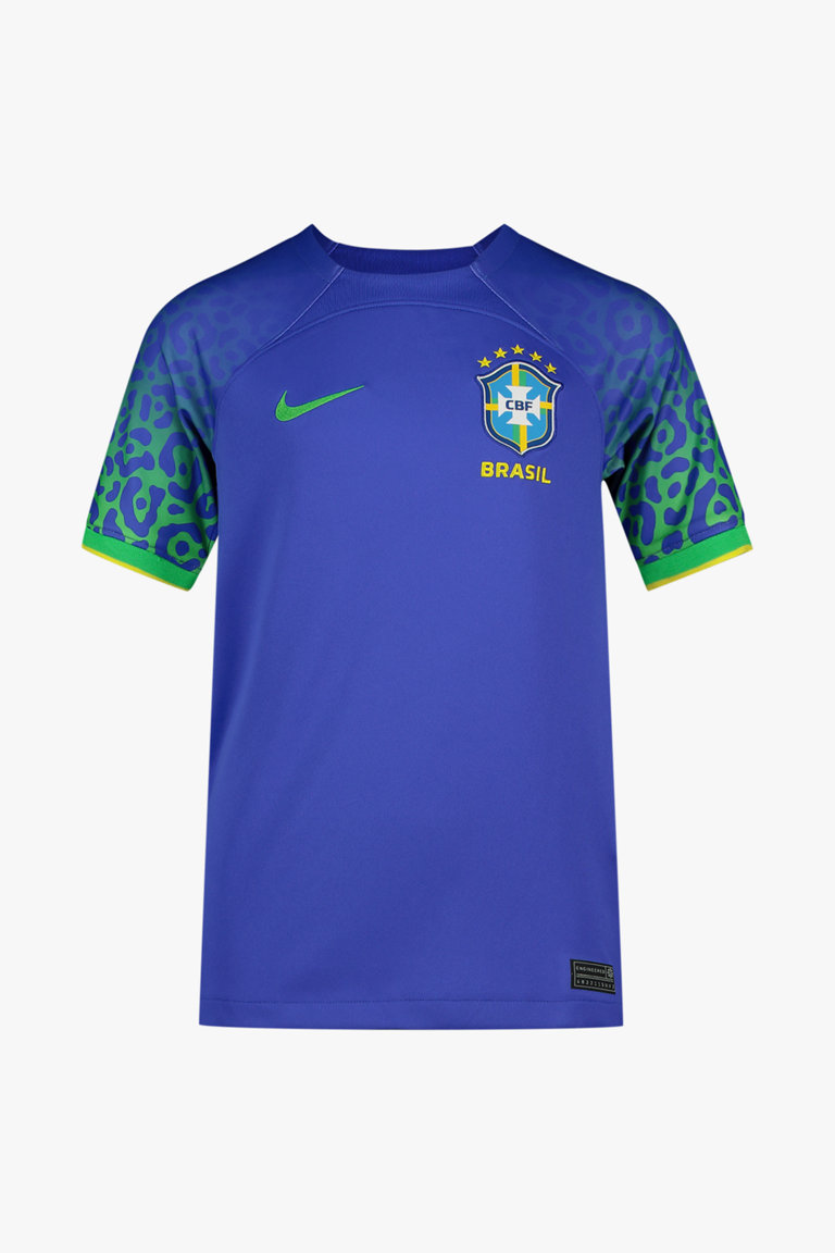 Nike Brasilien Away Replica Kinder Fussballtrikot WM 2022