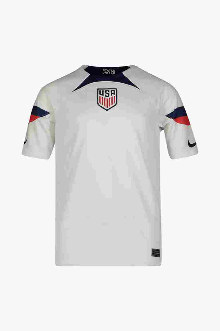 Nike Etats-Unis d'Amérique Home Replica maillot de football enfants WM 2022