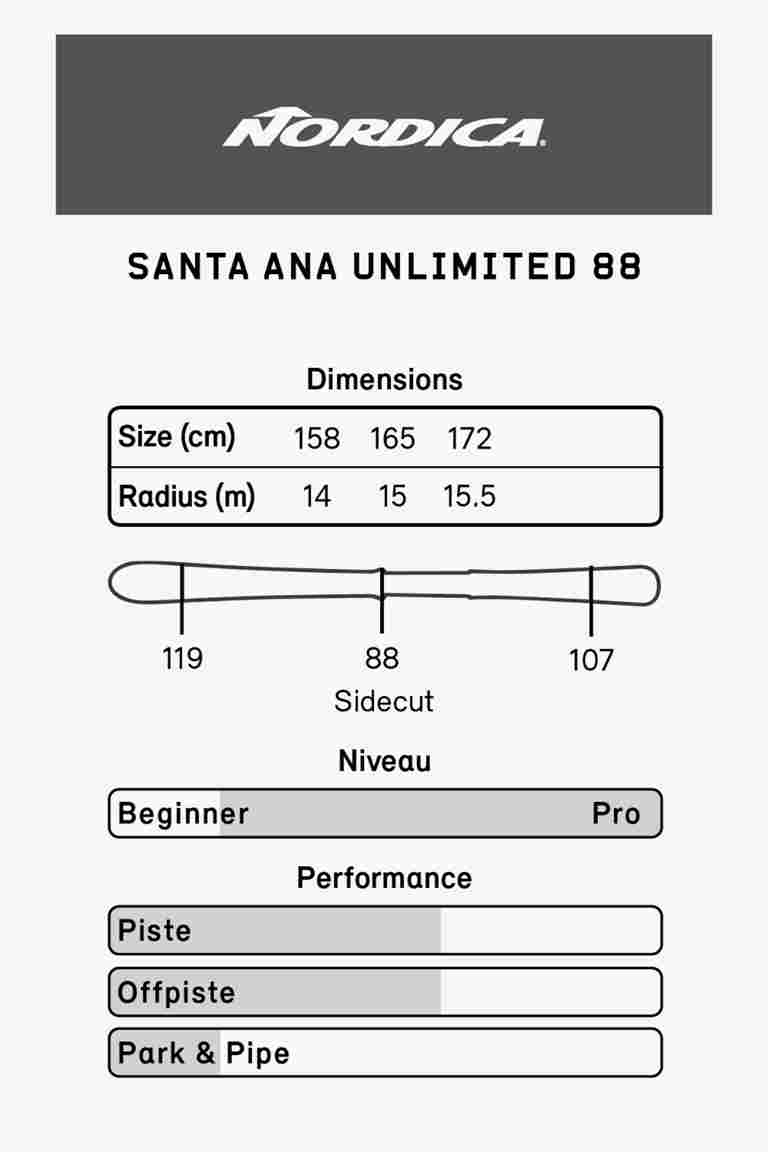 Nordica Santa Ana 88 Unlimited sci donna 23/24