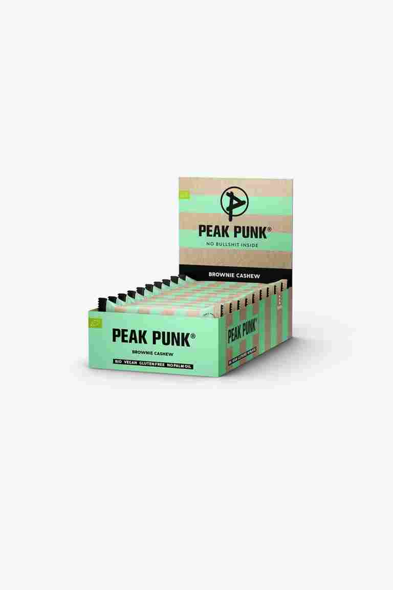Peak Punk Organic Oat Flapjack Brownie Cashew 12 x 60 g barretta per lo sport