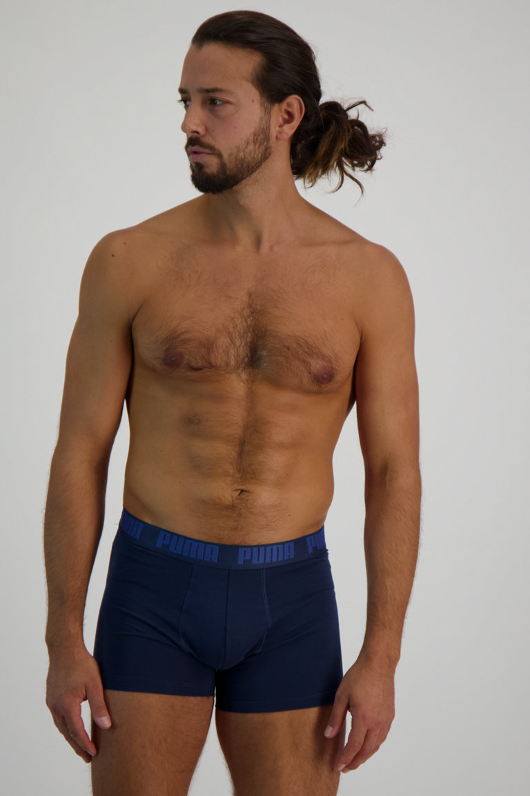 Puma 2 Pack Basic Herren Boxershort Bio Cotton in blau kaufen ochsnersport.ch