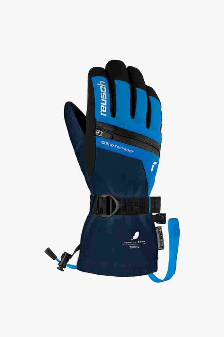 Cairn Leo 2 B C-Tex blue lemon, gants de ski enfant