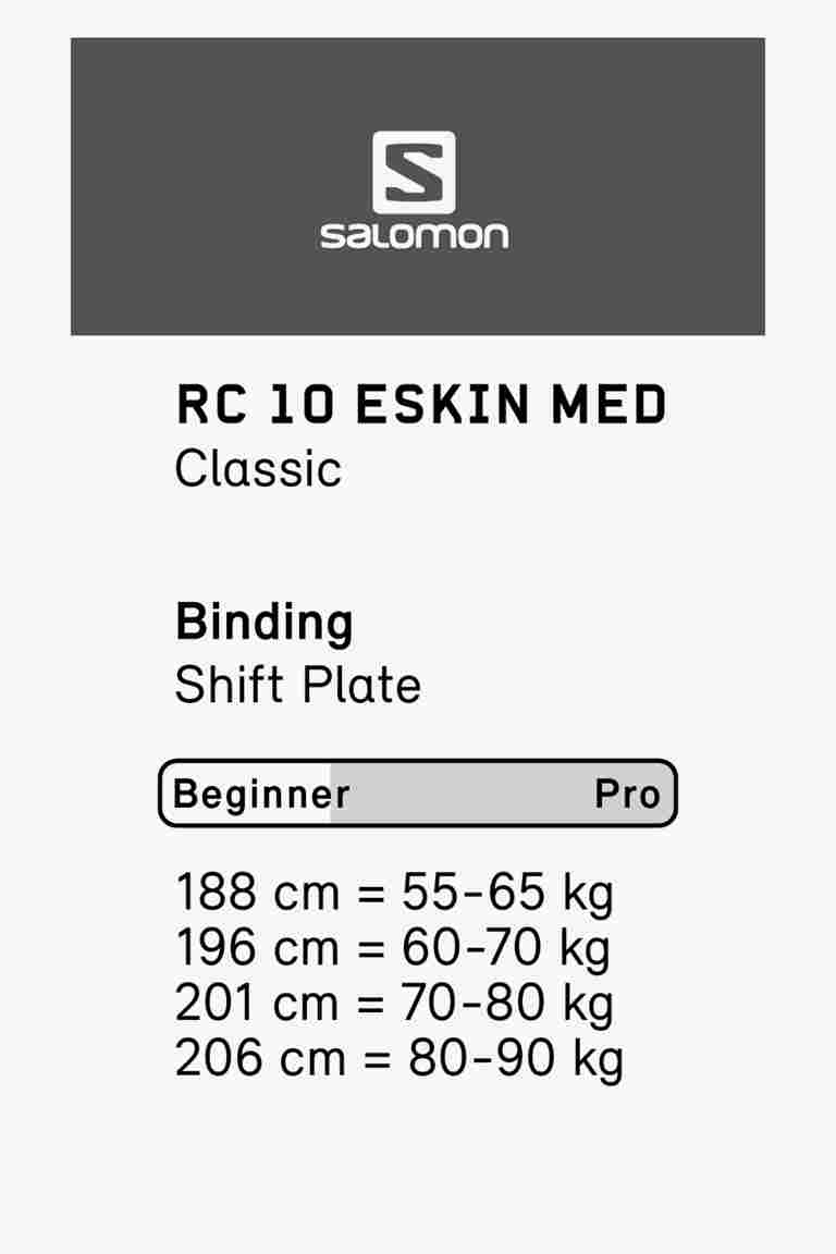 Salomon RC10 eSKIN Med Classic Langlaufski Set 23/24