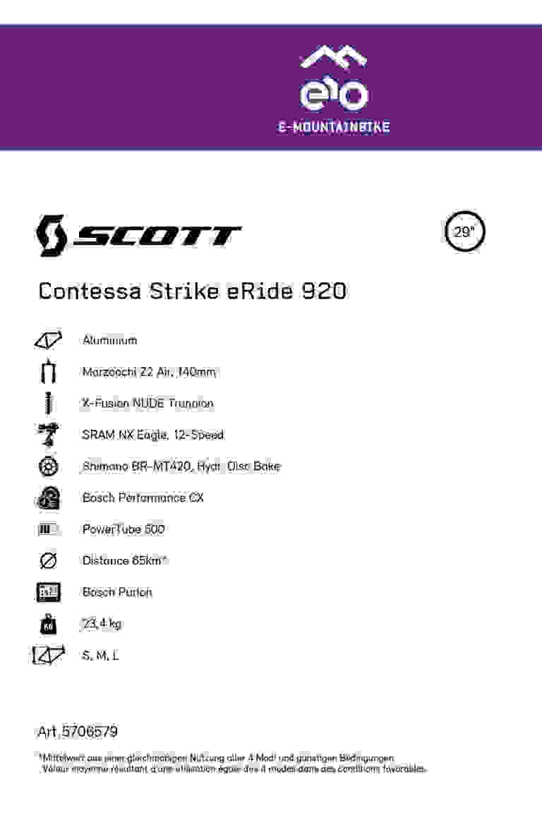 SCOTT Contessa eRide 920 29 Damen E-Mountainbike 2022