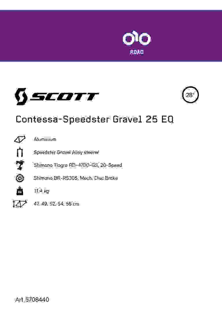 SCOTT Contessa Speedster 25 EQ 28 Damen Gravel Bike 2022