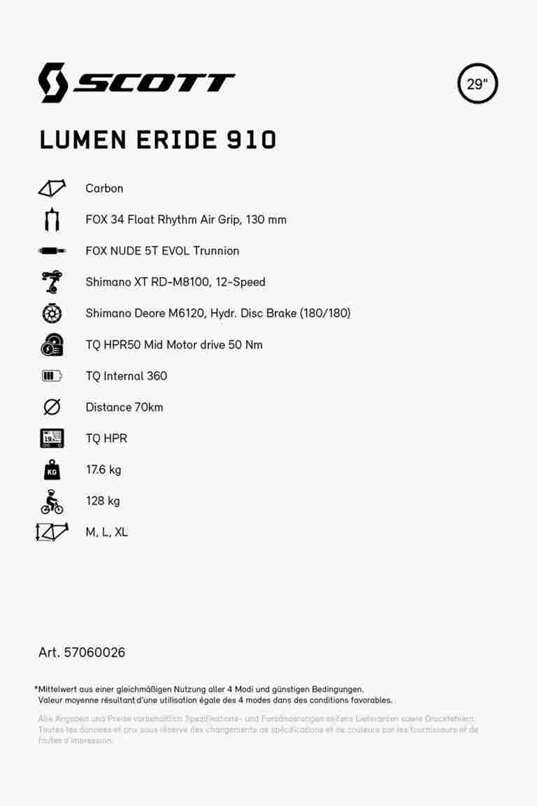 SCOTT Lumen eRIDE 910 29 e-mountainbike 2023