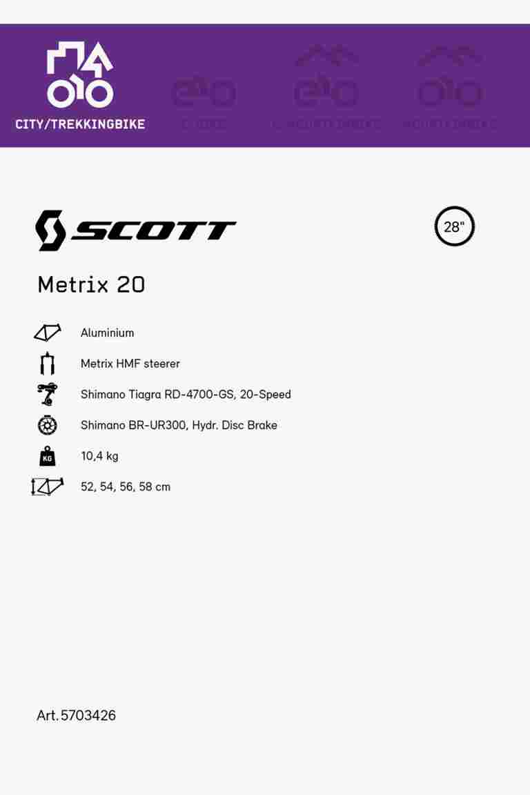 SCOTT Metrix 20 28 Citybike 2022