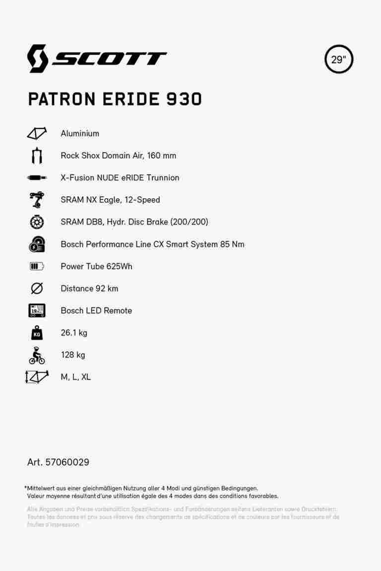 SCOTT Patron eRIDE 930 29 e-mountainbike 2024