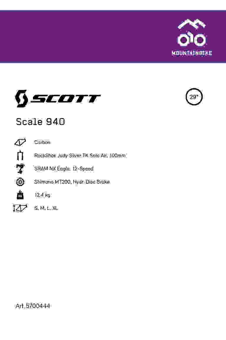 SCOTT Scale 940 29 mountainbike 2022