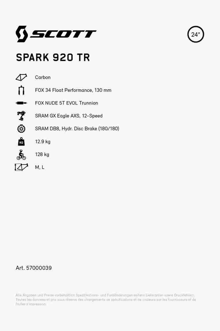 SCOTT Spark 920 TR 29 mountainbike