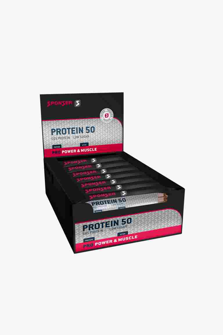 Sponser Protein 50 Chocolate 20 x 70 g barretta per lo sport