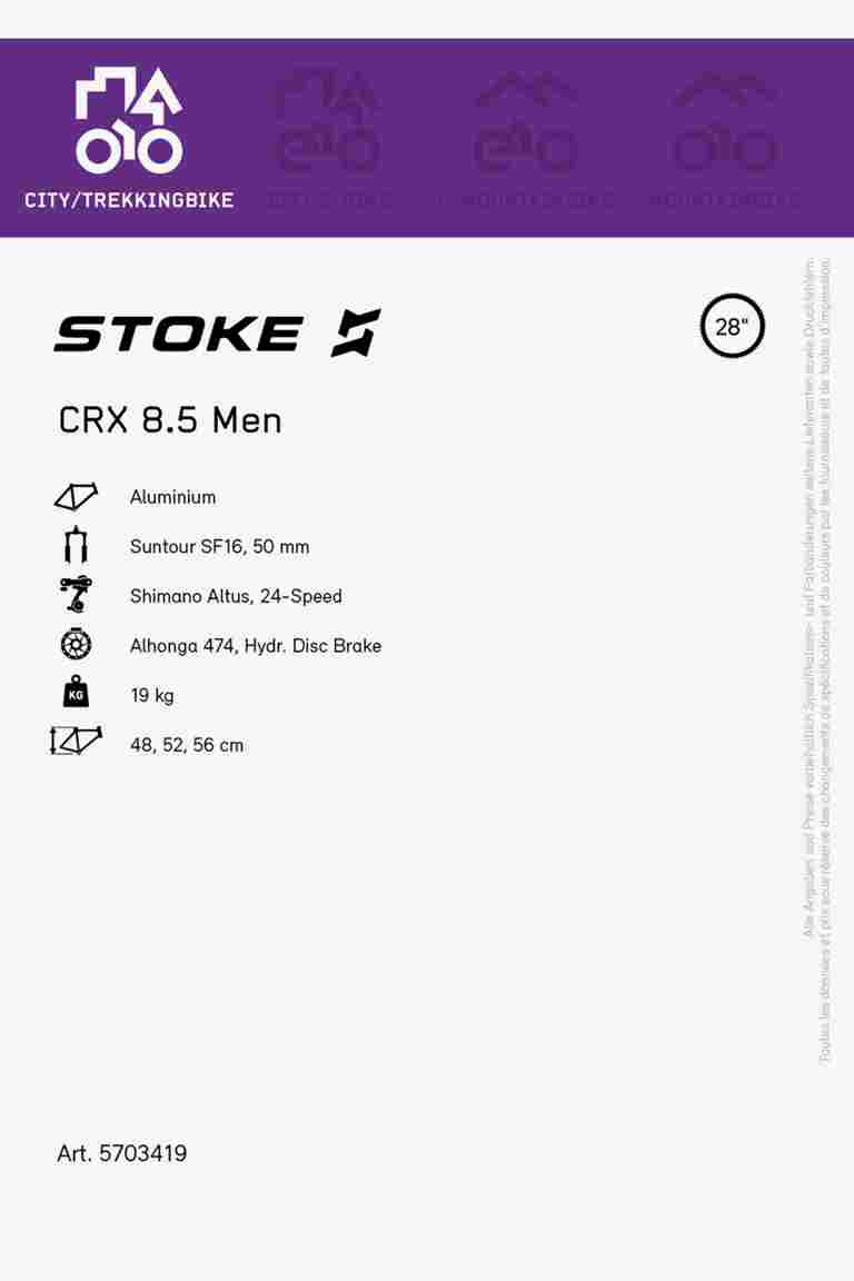 Stoke CRX 8.5 28 citybike uomo 2023