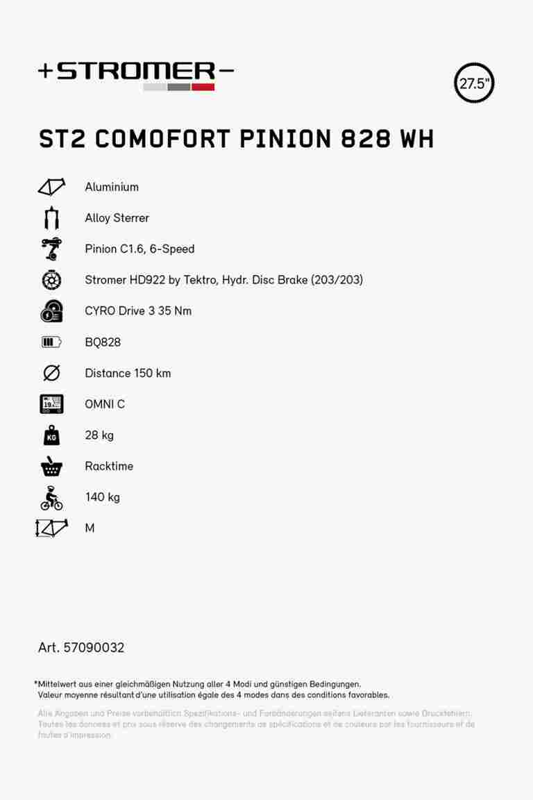 Stromer ST2 Comofort Pinion 27.5 E-Bike