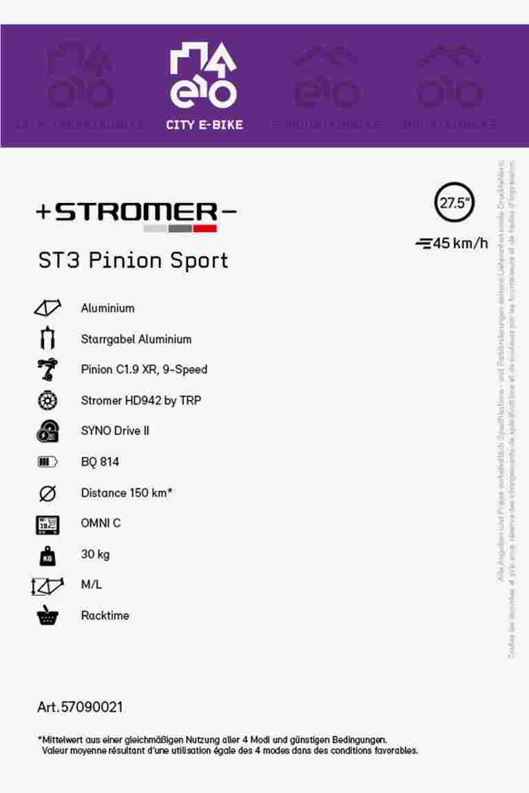 Stromer ST3 Pinion Sport 27.5 e-bike 2022