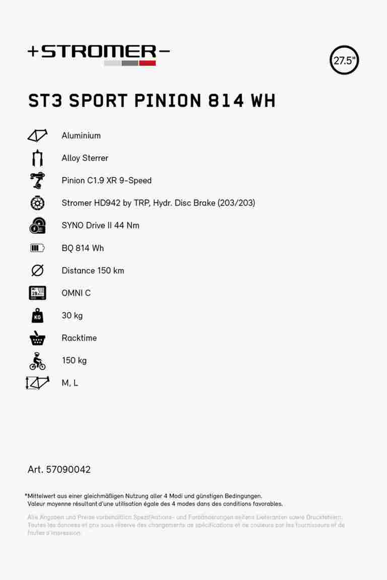 Stromer ST3 Sport Pinion 27.5 E-Bike 2024