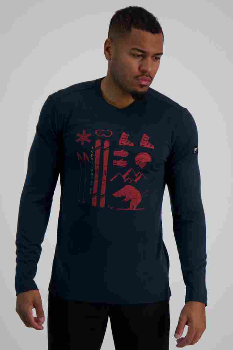 super.natural Skiing Bear longsleeve uomo