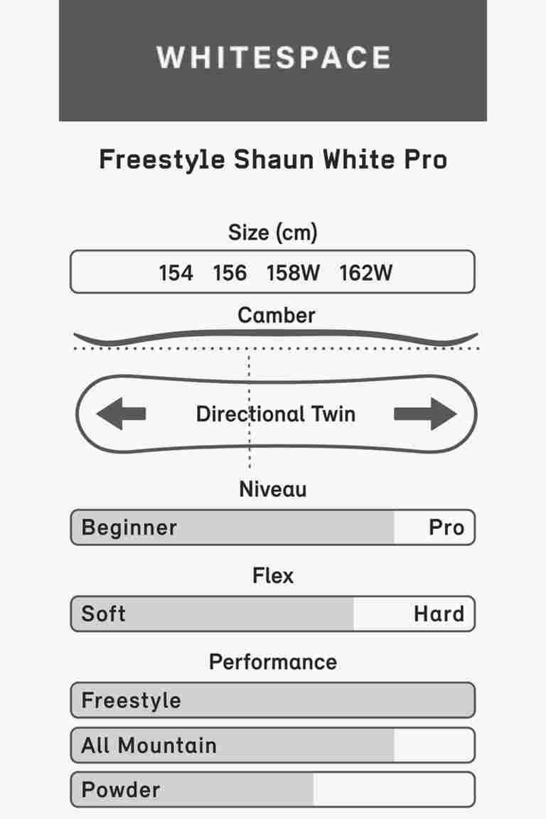 Whitespace Freestyle Shaun White Pro snowboard 23/24