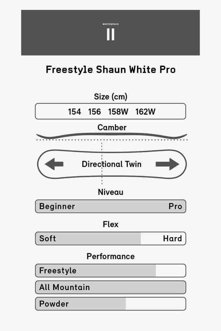 Whitespace Freestyle Shaun White Pro snowboard 24/25