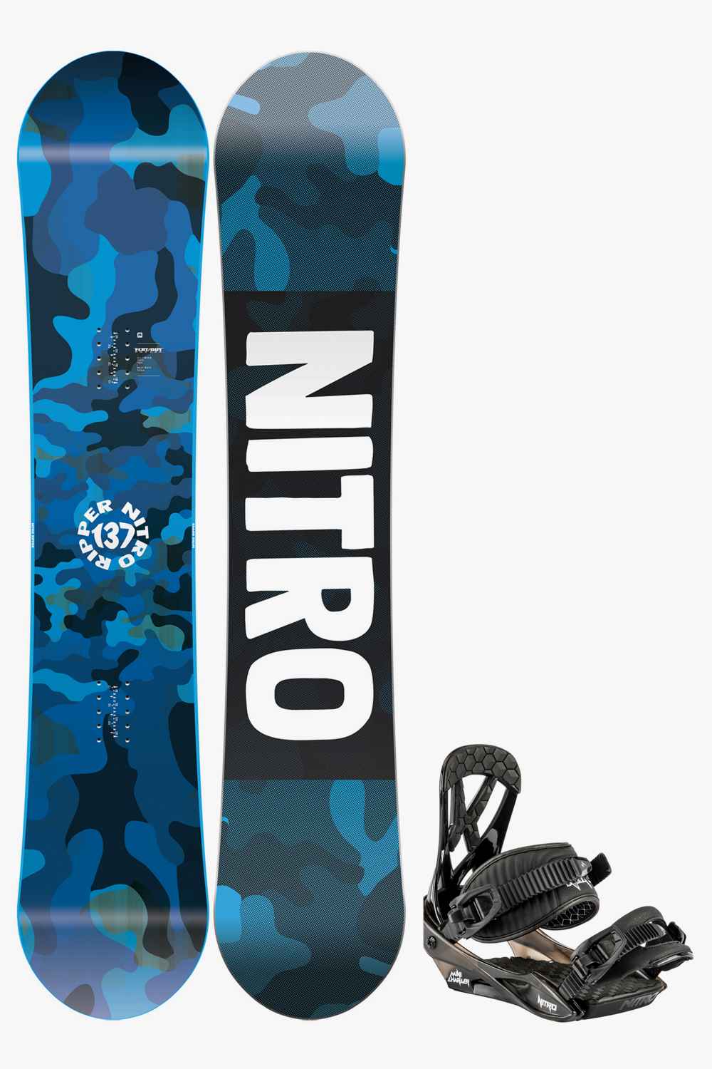 Nitro Ripper Youth Kinder Snowboard Set 19/20 in blau kaufen
