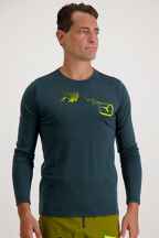 Ortovox 185 Merino Logo Spray Herren Longsleeve