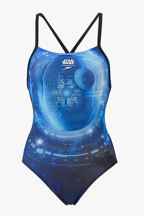Speedo Death Star Allover Thinstrap Crossback Mädchen Badeanzug