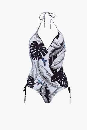 Seafolly Palm Beach Deep V Damen Badeanzug