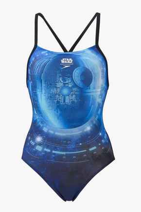 Speedo Death Star Allover Thinstrap Crossback Mädchen Badeanzug