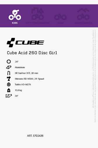 CUBE Acid 260 26 Disc mountainbike filles 2022 2