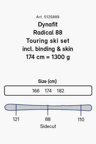 Dynafit Radical 88 Herren Ski Set + Fell 21/22 2