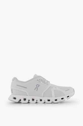 ON Cloud 5 Damen Sneaker Farbe Weiß-silber 2