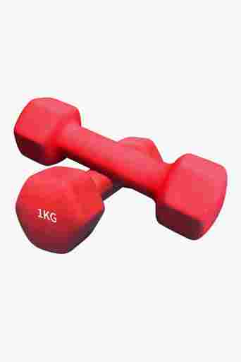 POWERZONE Hexagonal Neoprene 2 x 1 kg Hantel Set
