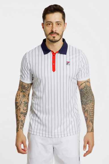 Fila Björn Stripes Herren Tennisshirt
