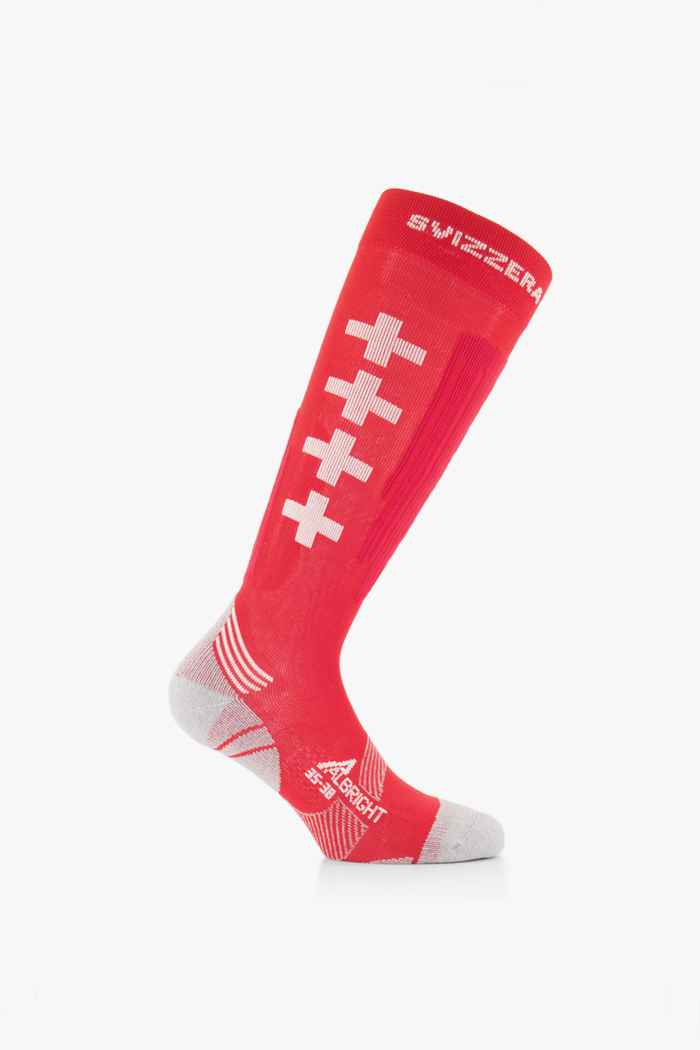 Albright Swiss Olympic 39-41 chaussettes de ski Couleur Rouge 1