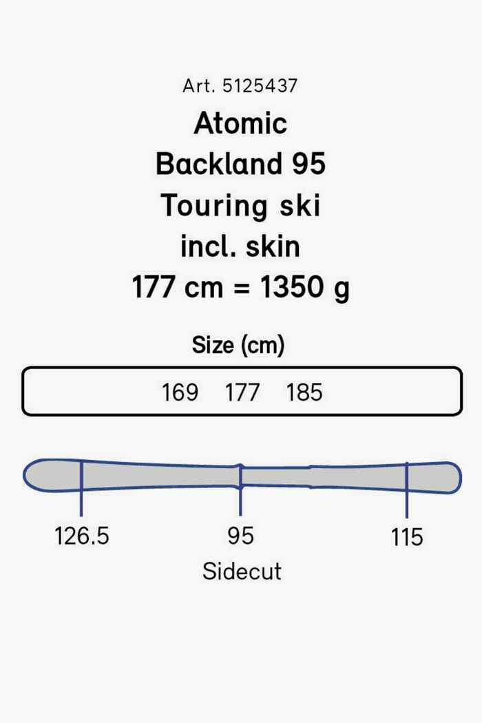 Atomic Backland 95 ski de randonnée + peaux de phoque 21/22 2