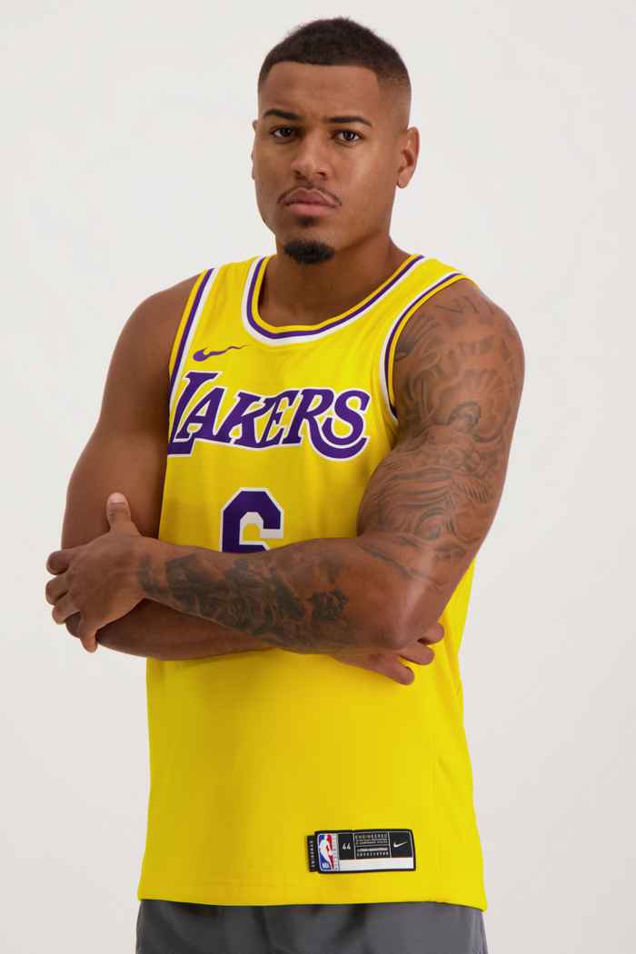 Nike LA Lakers James Lebron maillot de basket hommes Couleur Jaune 1