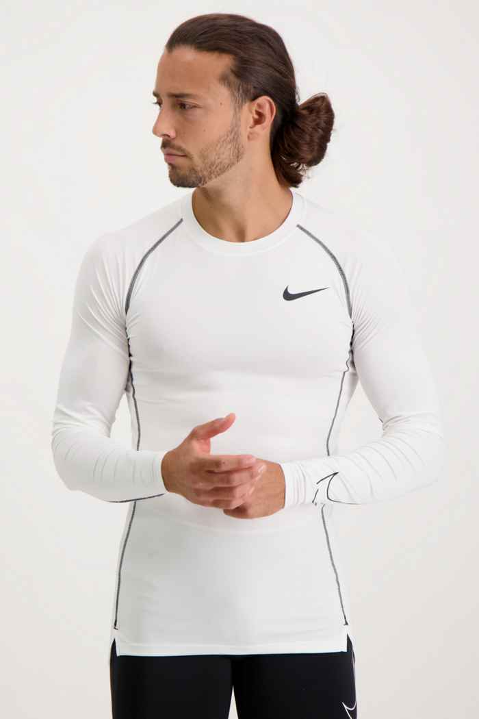 Nike+ Pro Dri-FIT Herren Longsleeve Farbe Weiß 1