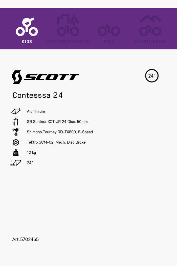 SCOTT Contesssa Disc 24 mountainbike filles 2022 2