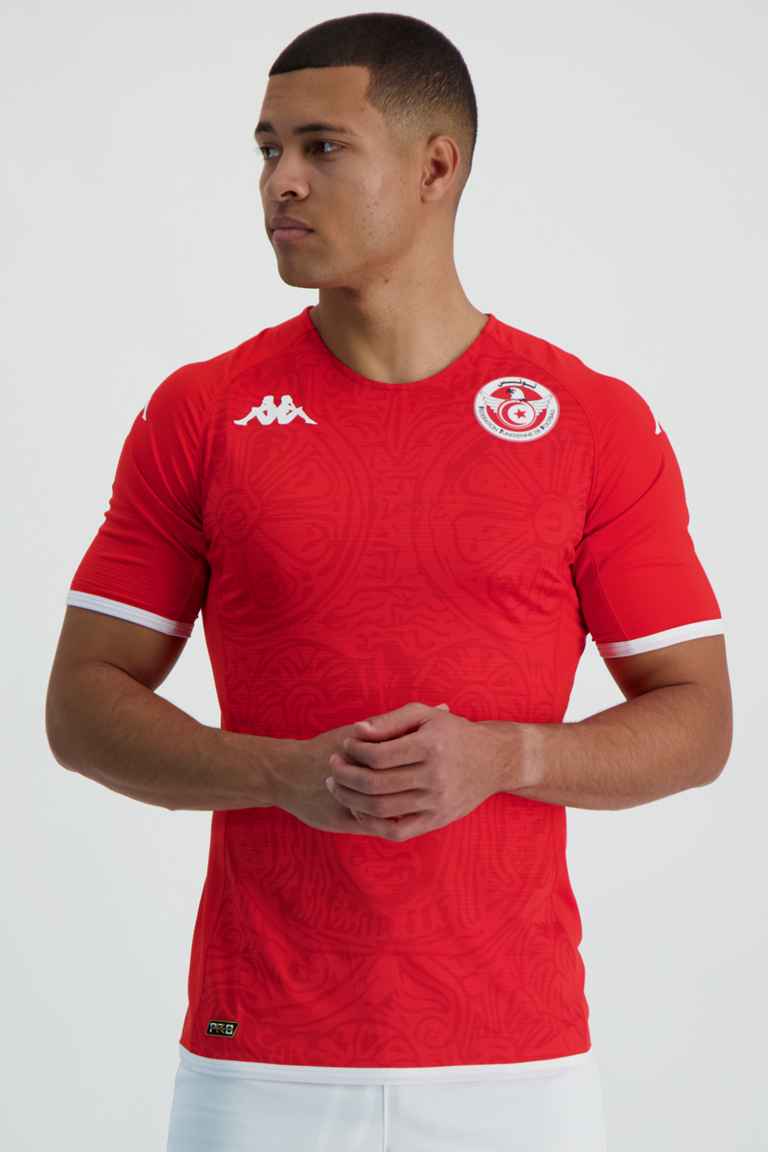 Kappa Tunesien Home Replica Herren Fussballtrikot WM 2022