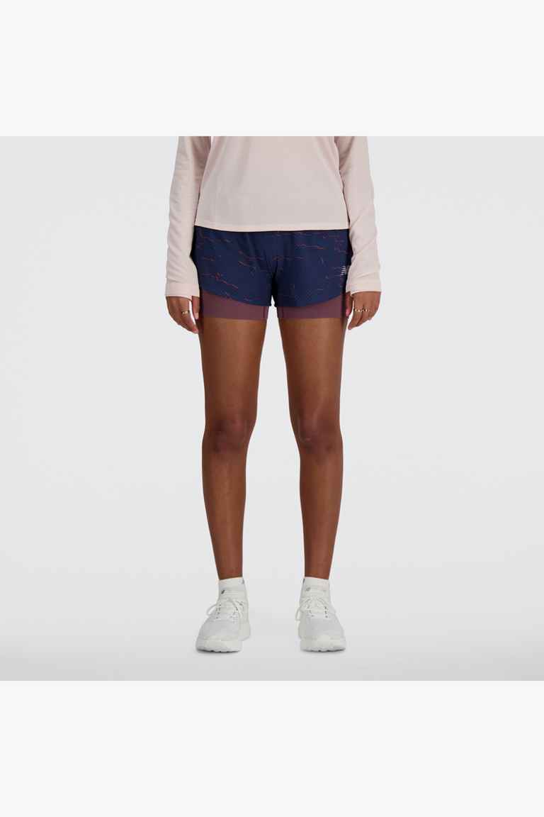 New Balance RC Seamless Printed 2In1 3 Inch Damen Short