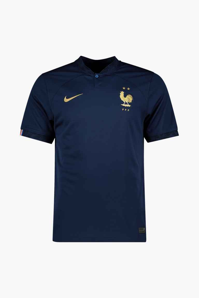 Nike Francia Home Replica maglia da calcio uomo WM 2022