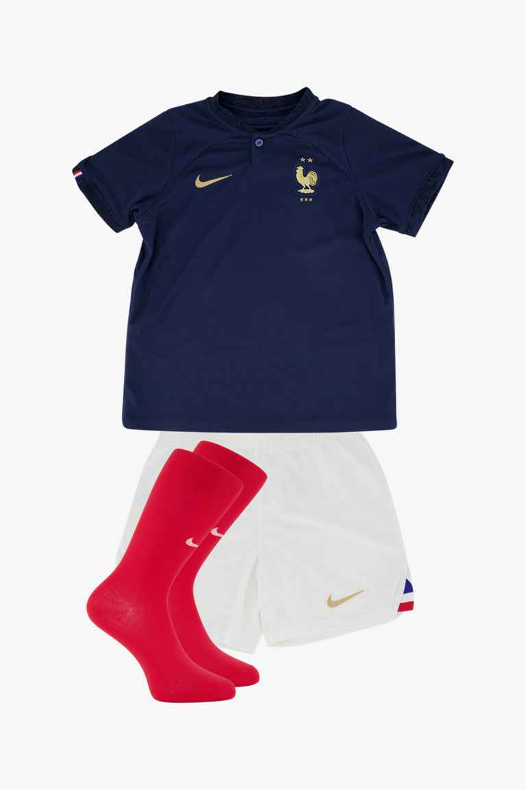 Nike Frankreich Home Replica Kinder Fussballset WM 2022