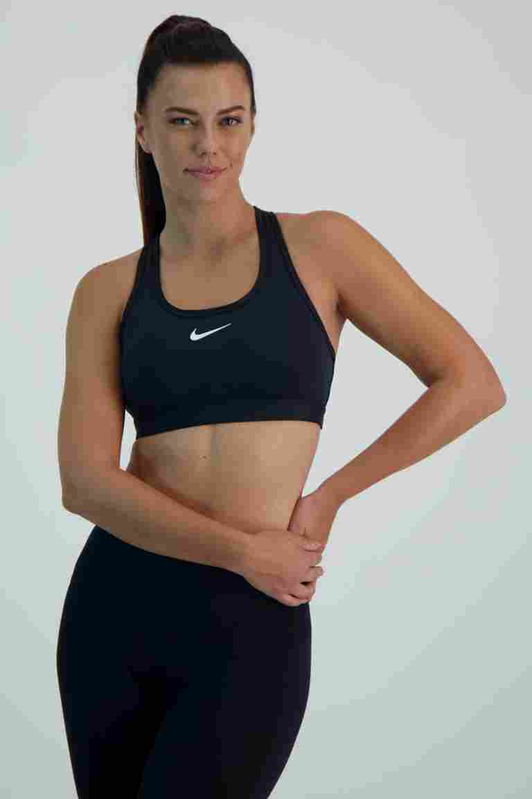 Nike, Dri-FIT Swoosh High-Support sports bh (Plus Size), Damer, Grå