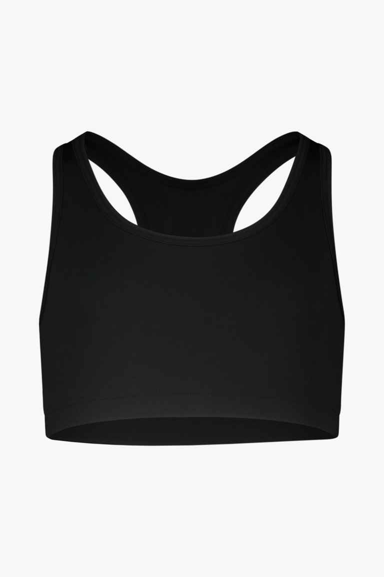 Sport top mädchen schwarz BH Kinder Push up,Teenager Mädchen BH mit  abnehmbaren Keksen,Spaghettiträgern,Trainings BH,Crop für  Mädchen,Mehrfarbig T