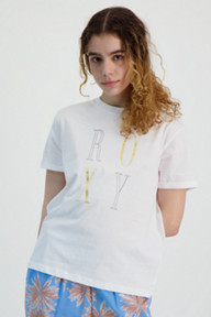 Roxy Sparkle Evening Space Letter Damen T-Shirt